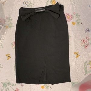 Black pencil skirt